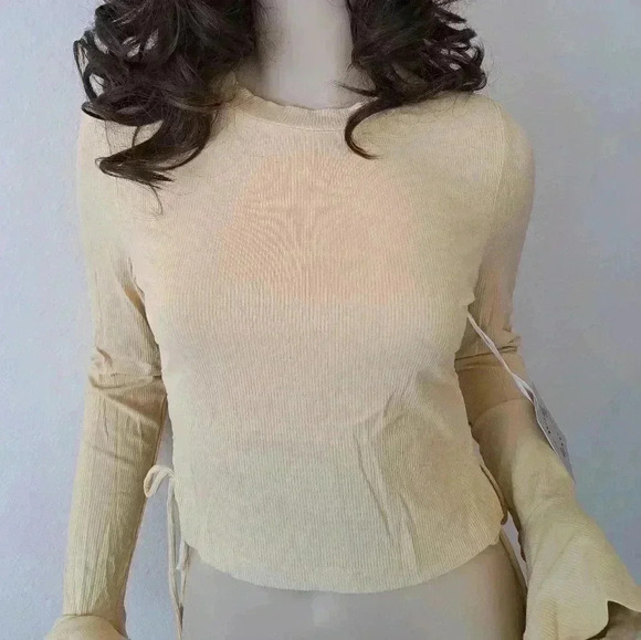 TEE RIBBED CROP - Picture 2 of 5